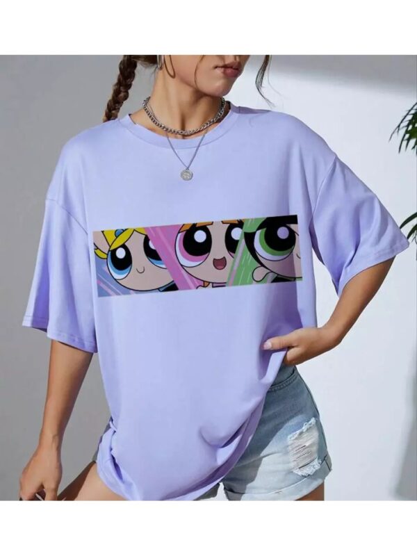 Powerpuff Girls Printed Oversized T-shirt for Women