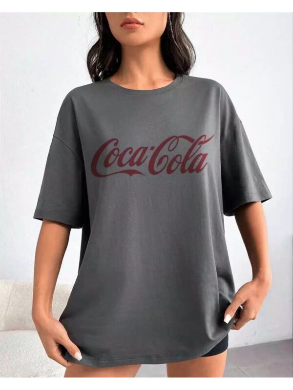Coca-Cola Typography Oversized T-shirt for Women