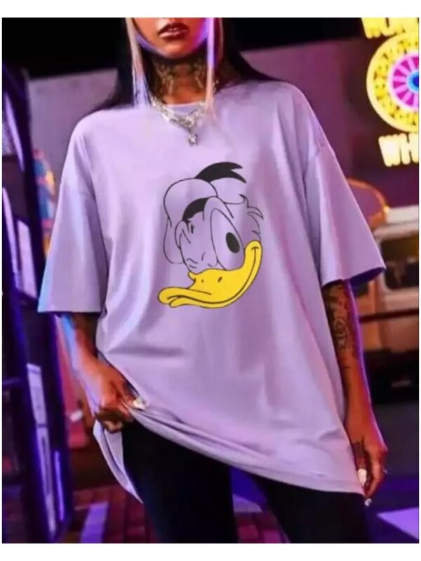 Donald Duck Printed Oversized T-shirt for Women