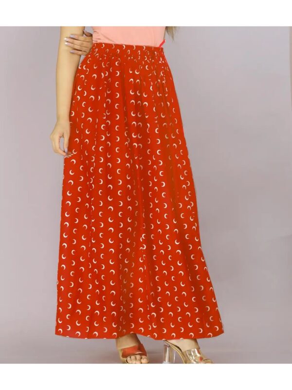 Red Moon Printed A-line Maxi Skirt for Women