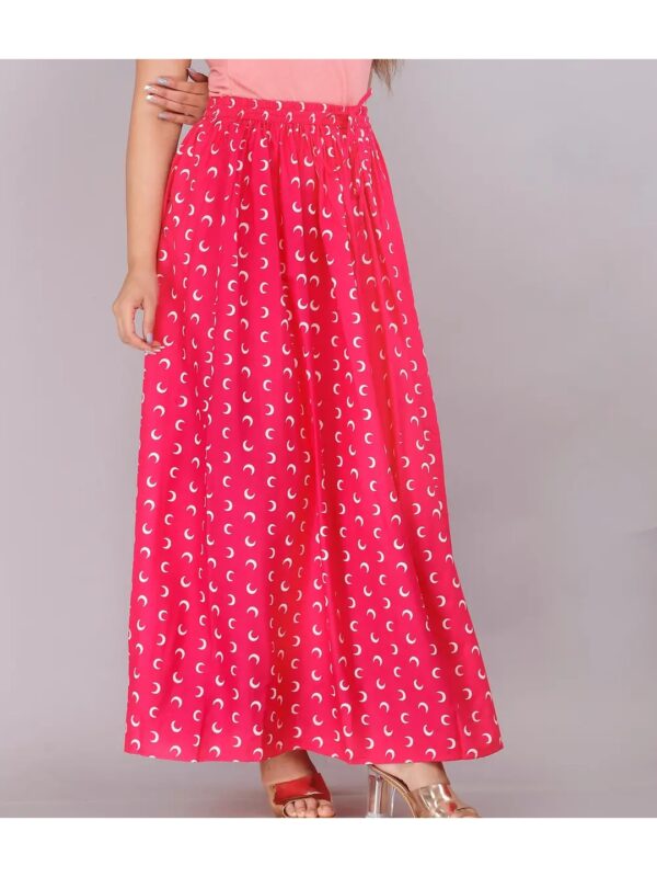 Pink Moon Printed A-line Maxi Skirt for Women