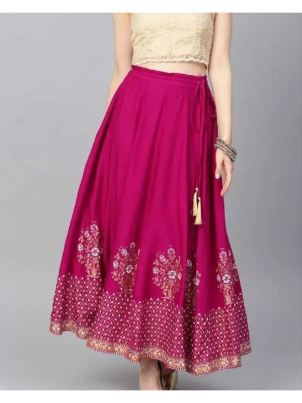 Indian Ethnic Embroidered Maxi Skirt for Women
