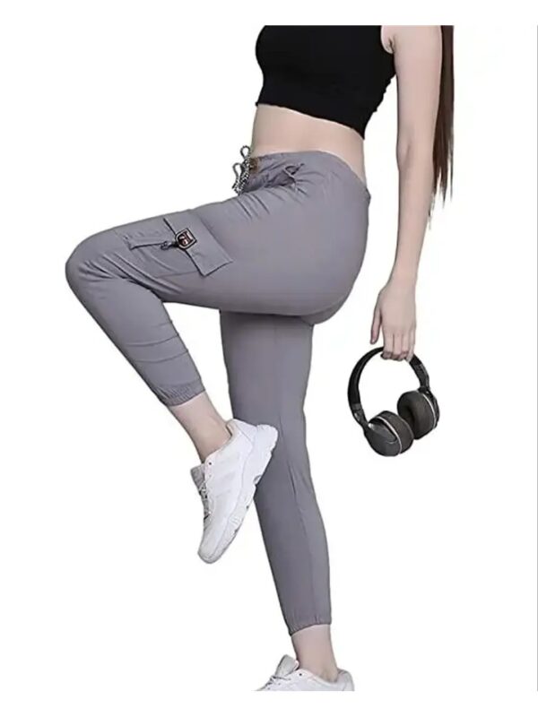 Solid Skinny Waist Tie-Up Trousers for Women