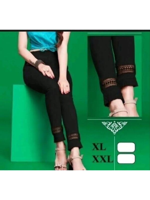 Solid Skinny Lace Pants for Women