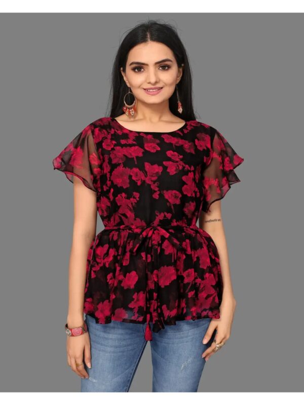 Floral Regular Tie-Up Top for Women