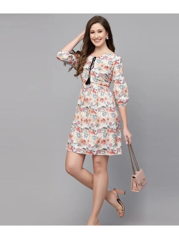 Selvia Floral Chiffon Midi Dress for Women
