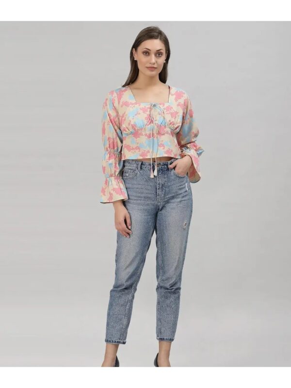 Selvia Ruffle Tie-Dye Top for Women