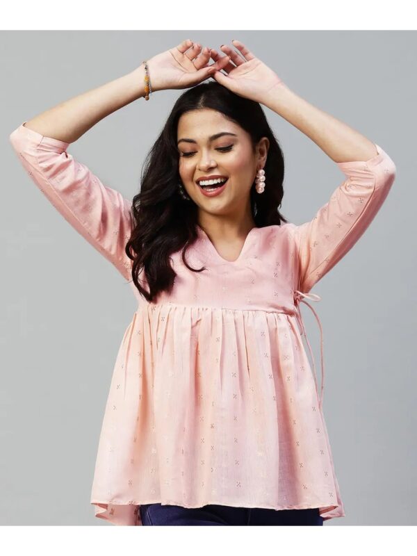 Selvia Embellished Ethnic Peplum Top for Women