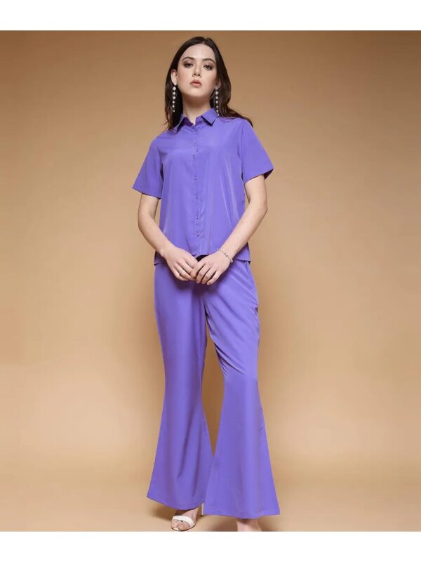 Selvia Lavender Shirt Co-ord Set for Women