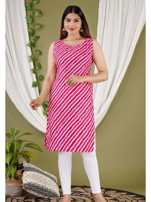 Striped Straight Kurti for Women