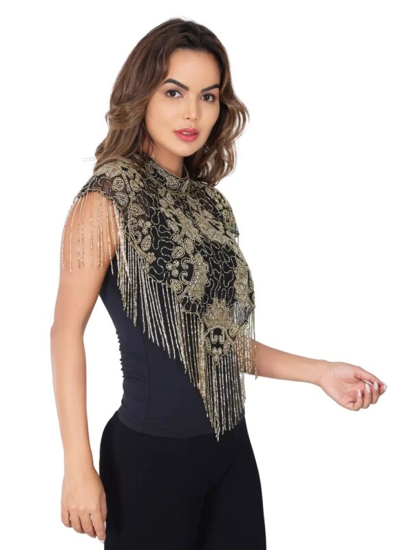 Self-Design Embellished Cape for Women