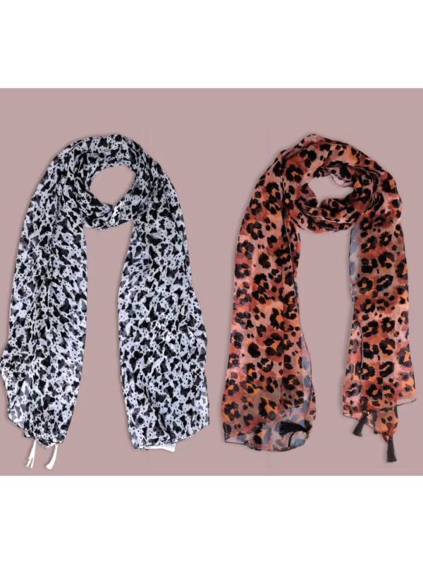Multicolour Abstract Printed Scarf Combo for Women