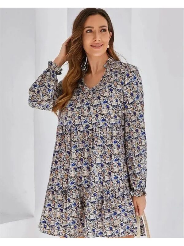 Multicolour Abstract Printed Mini Dress for Women