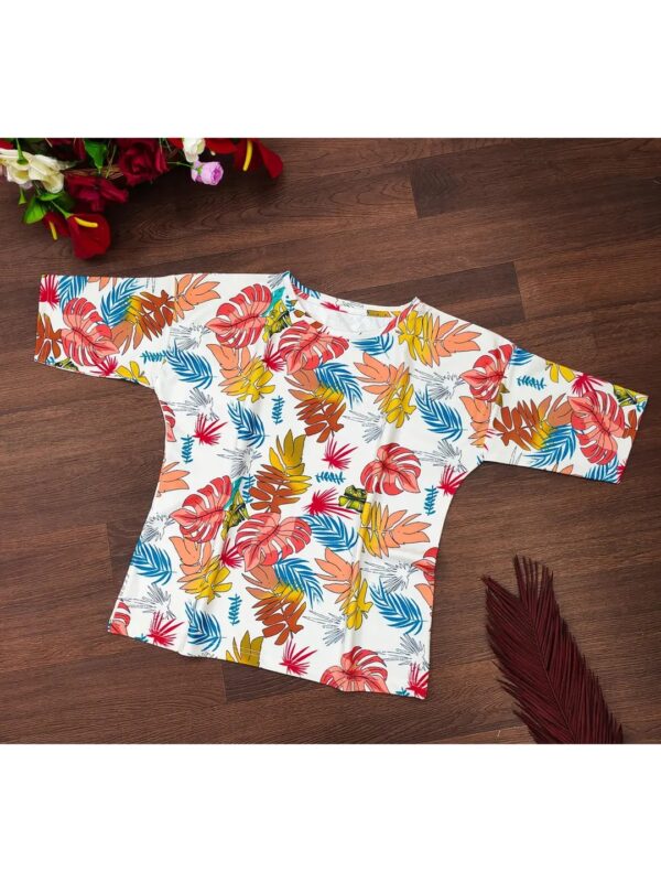 Floral Multicolour Regular T-shirt for Women