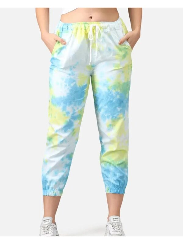 Tie-Dye Three-Quarter Joggers for Women