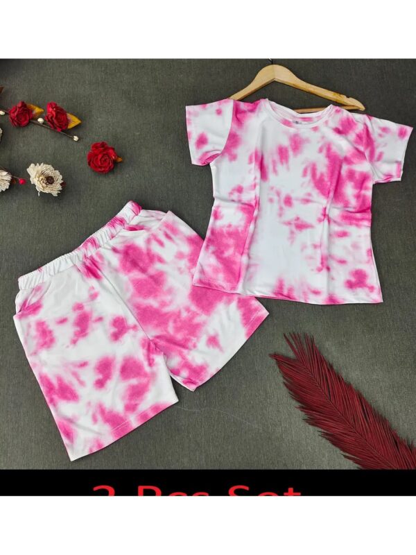 Tie-Dye Shorts Co-ord Set for Women