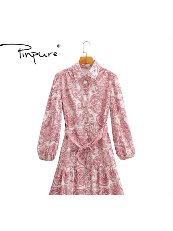 Ethnic Printed Mini Shirt Dress for Women