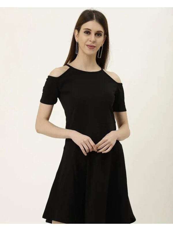 Black Mini A-line Dress for Women