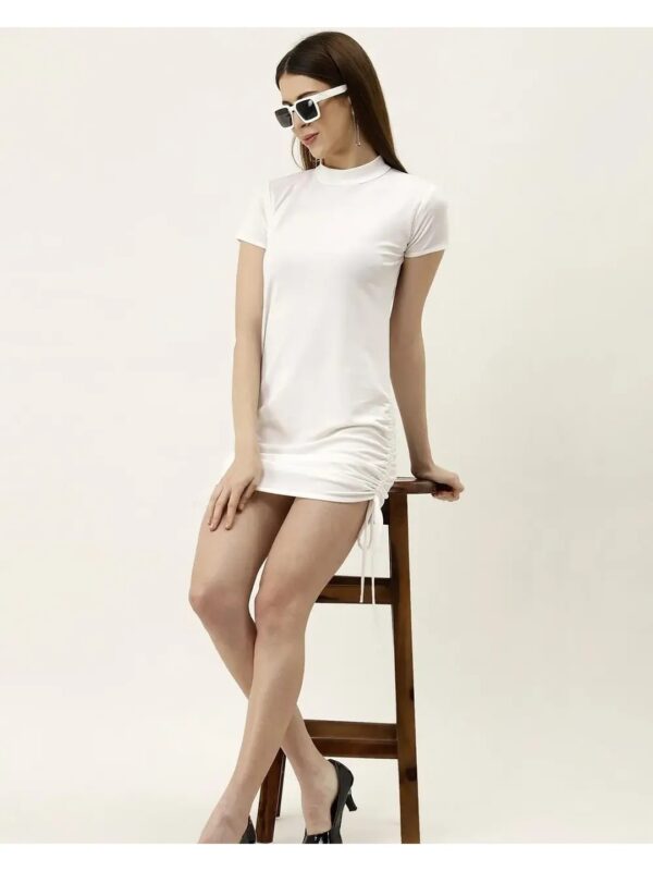 White Mini T-shirt Dress for Women