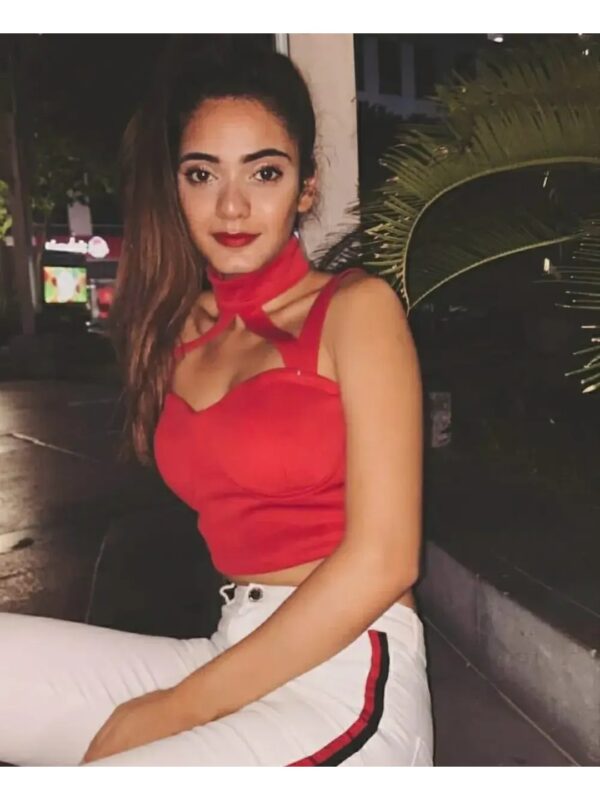 Solid Choker Crop Top for Women