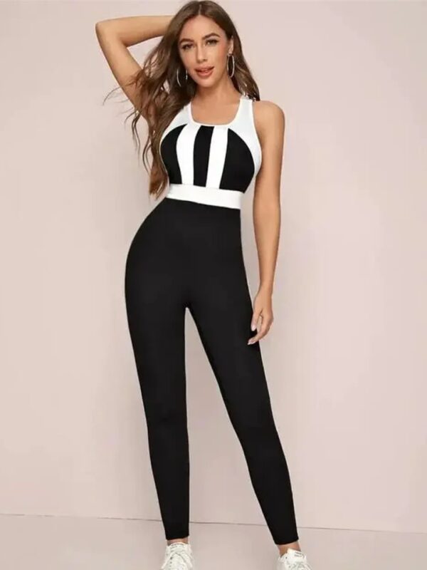 Black Monocrome Skinny Jumpsuit