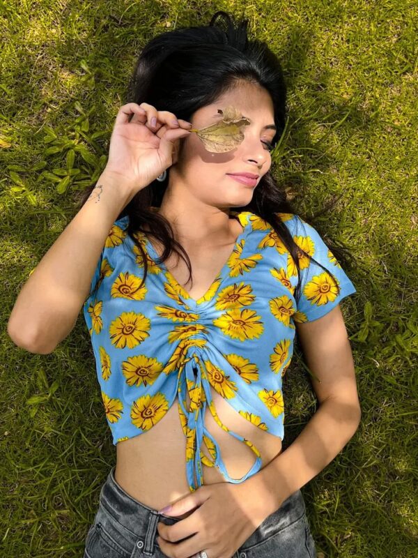 Ruched Floral CropTop