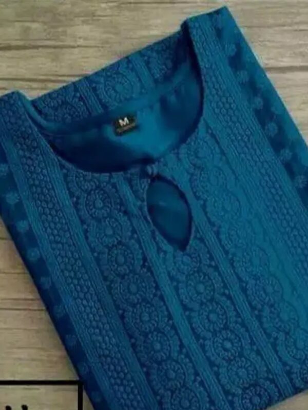 Solid Embroidered Chikankari Kurti for Women