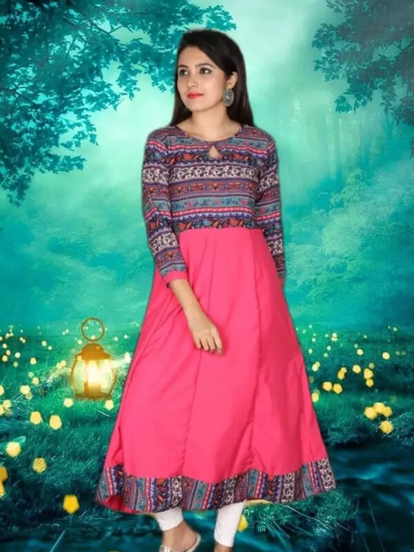 Ethnic Printed Anarkali Kurta for Women
