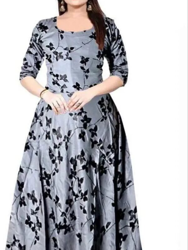 Floral Printed Fit and Flare Maxi Gown for Women