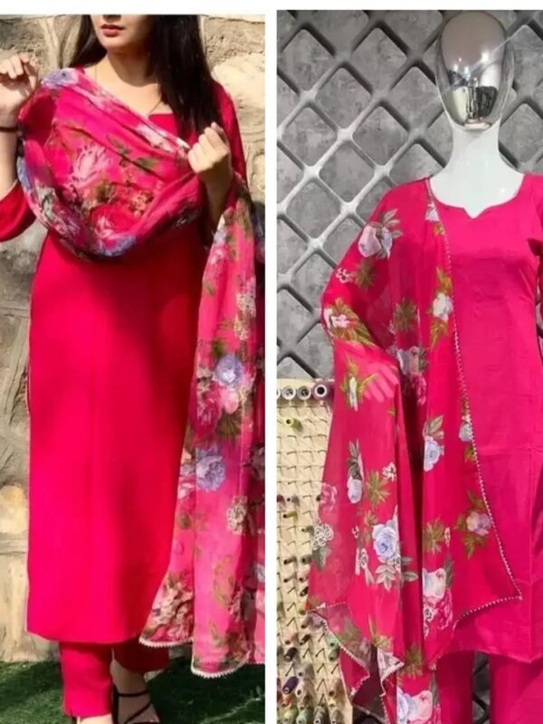 Floral Straight Kurta Set for Women