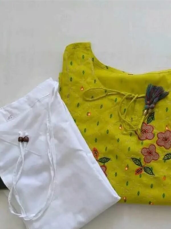 Floral Tie-Up Straight Kurta Set for Women