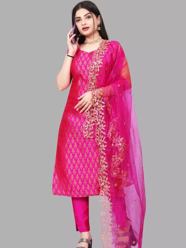 Foil Printed Embellished Straight Kurta Set for Women