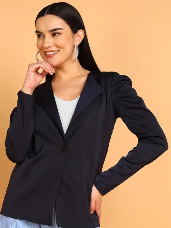 Black Single Breasted Blazer for Women