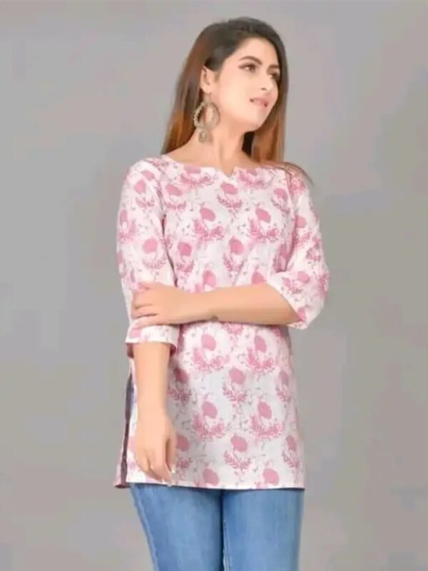Multicolour Ethnic Printed Short Kurti for Women