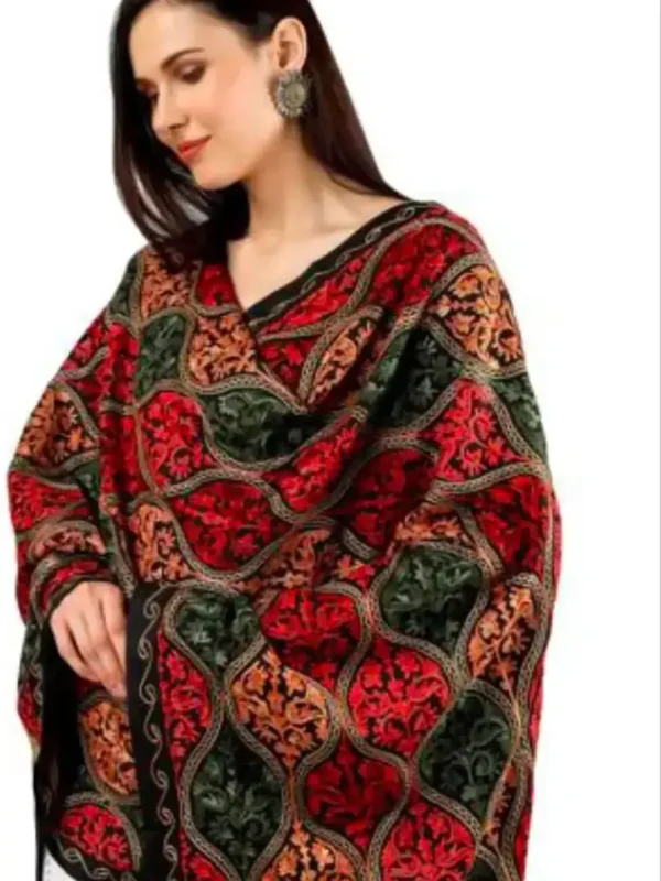 Multicolour Floral Wool Shawl for Women